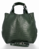 Kožené kabelka shopper bag Vittoria Gotti lahvově zelená VG804